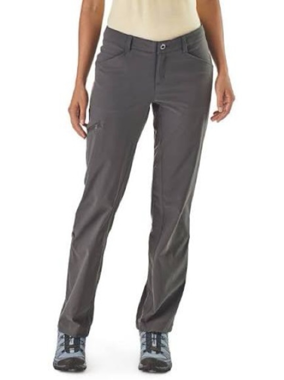 Patagonia Mid Rise Grey Hiking Pants Foldup option size 2 outdoors hiking gorp